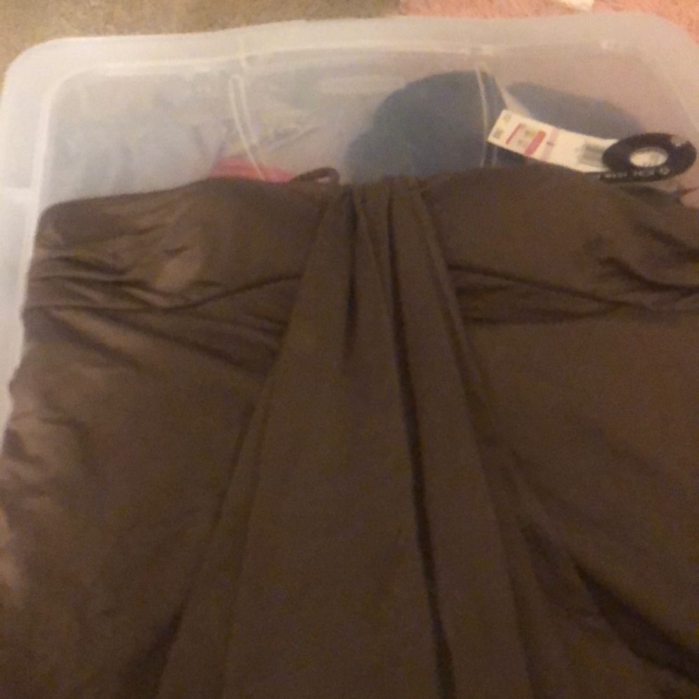 Cute mini strapless dress